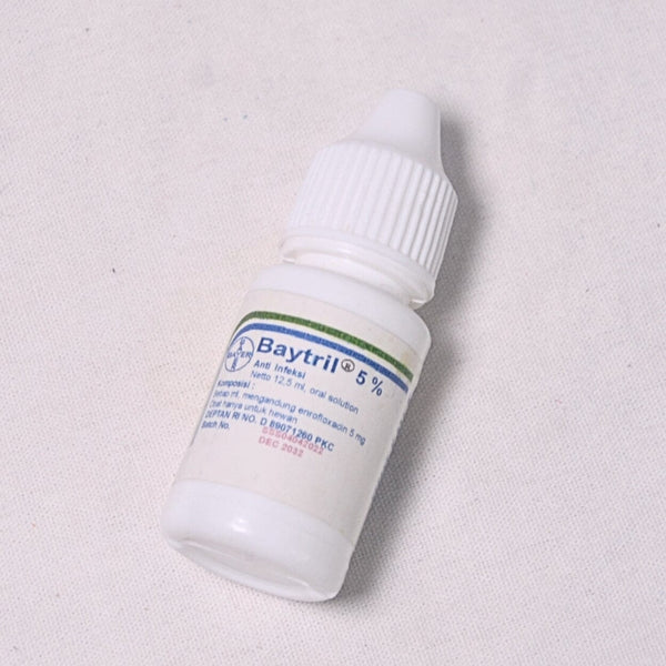 BAYTRIL 5% Obat Flu Reptile 12,5ml no type Tidak ada merek 