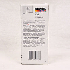 BAYTRIL Obat Antibiotik Flavour Tablet 15mg 1pcs no type Tidak ada merek 