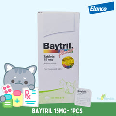 BAYTRIL Obat Antibiotik Flavour Tablet 15mg 1pcs no type Tidak ada merek 