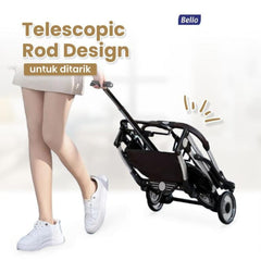 BELLO Pet Stroller Detachable Signature WM01 Black Pet Bag and Stroller Bello 