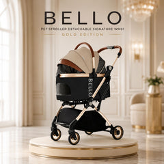BELLO Pet Stroller Detachable Signature WM01 Gold Edition Pet Stroller NoBrand 