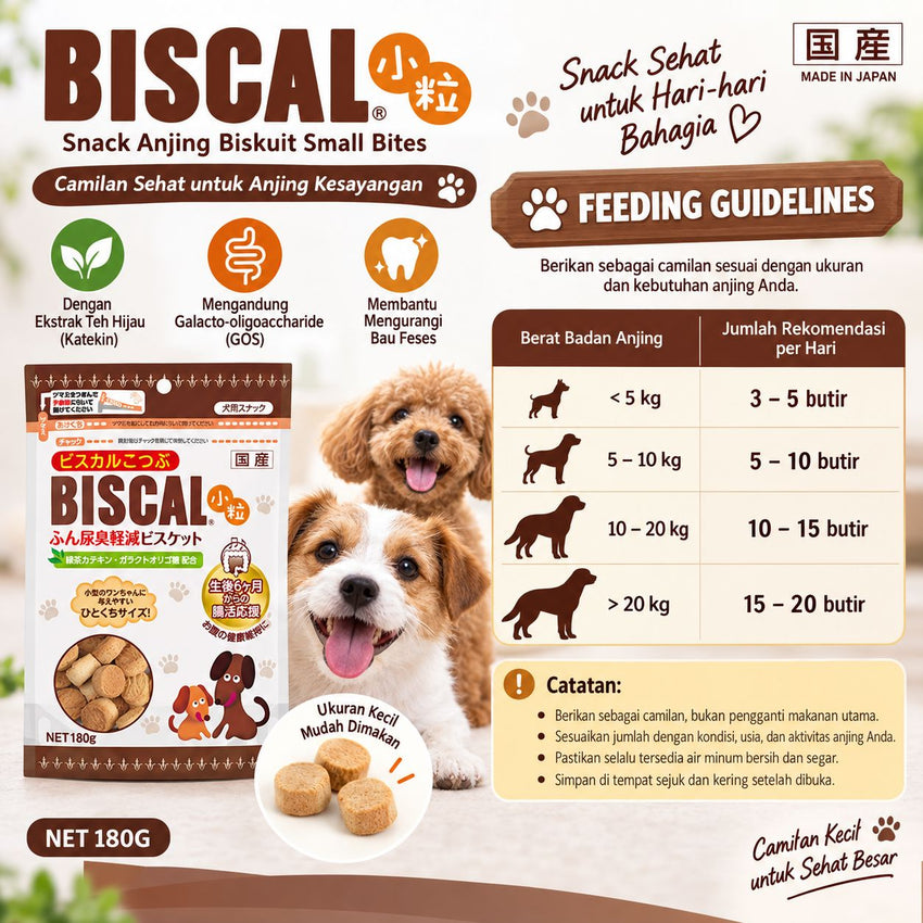 BISCAL Snack Anjing Biskuit Small Bites 65G no type Tidak ada merek 