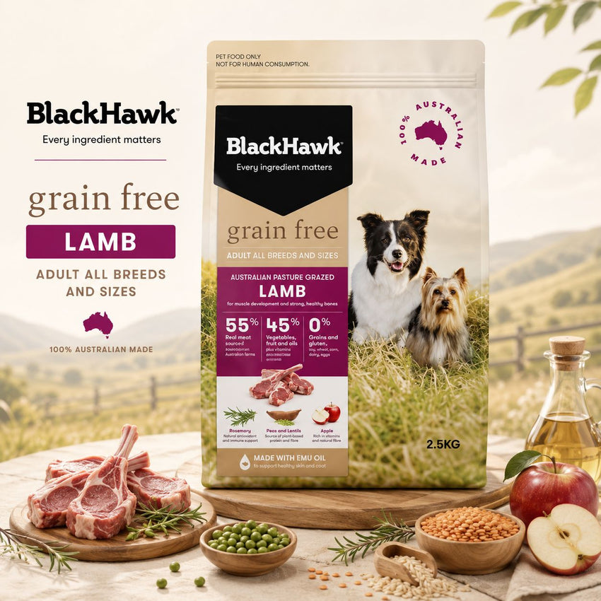 BLACKHAWK Makanan Anjing Grain Free Lamb 2,5kg no type Tidak ada merek 