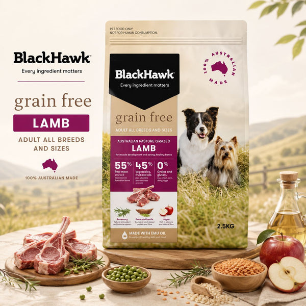 BLACKHAWK Makanan Anjing Grain Free Lamb 2,5kg no type Tidak ada merek 