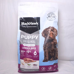 BLACKHAWK Makanan Anjing Puppy Medium Breed Lamb and Rice 3kg Dog Food Dry Blackhawk 
