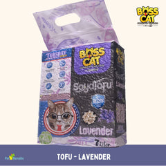 BOSSCAT Pasir Kucing Tofu Cat Litter Lavender 7L Cat Sanitation Tidak ada merek 
