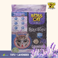 BOSSCAT Pasir Kucing Tofu Cat Litter Lavender 7L Cat Sanitation Tidak ada merek 