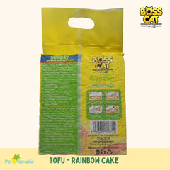 BOSSCAT Pasir Kucing Tofu Cat Litter Rainbow Cake 7L Cat Sanitation Tidak ada merek 