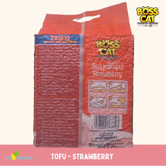 BOSSCAT Pasir Kucing Tofu Cat Litter Strawberry 7L Cat Sanitation Tidak ada merek 