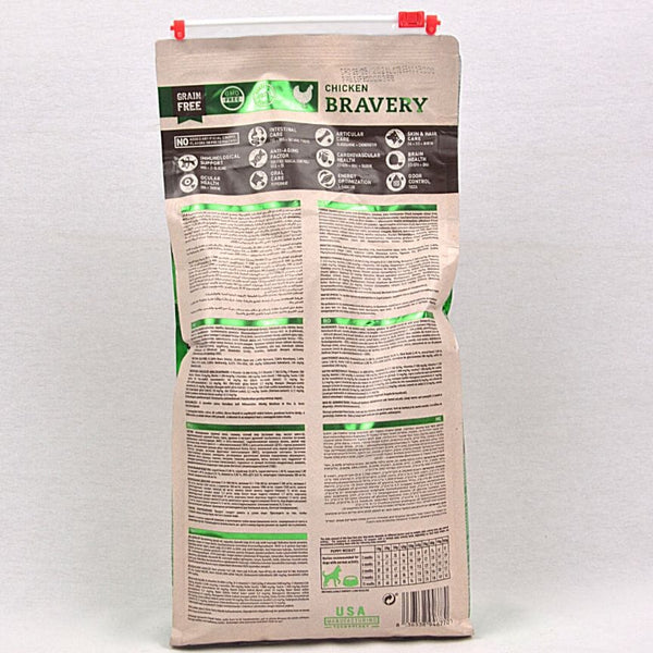 BRAVERY Makanan Anakan Anjing Mini Puppy Chicken 2kg Grain Free no type Tidak ada merek 