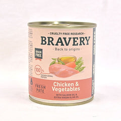 BRAVERY Makanan Anjing Grainfree Chicken and Vegetables 290g no type Tidak ada merek 