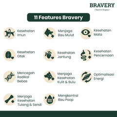 BRAVERY Makanan Anjing Medium Adult Chicken 4kg no type Tidak ada merek 