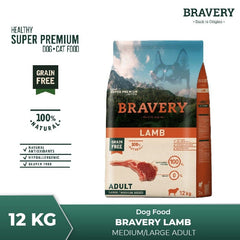 BRAVERY Makanan Anjing Medium Dog LAMB 12kg no type Tidak ada merek 