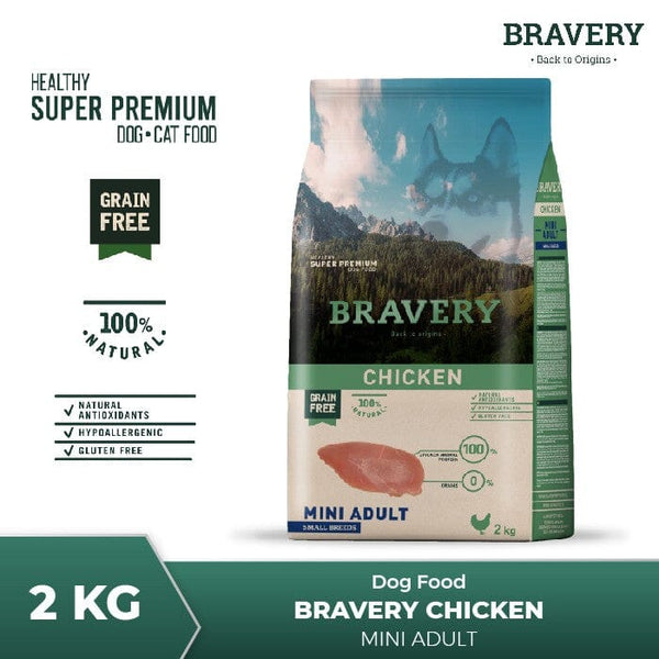 BRAVERY Makanan Anjing Mini Adult Chicken 2kg no type Tidak ada merek 