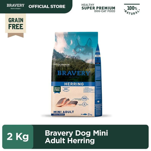 BRAVERY Makanan Anjing Mini Adult Herring 2kg no type Tidak ada merek 