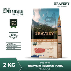 BRAVERY Makanan Anjing Mini Dog IBERIAN PORK 2kg no type Tidak ada merek 