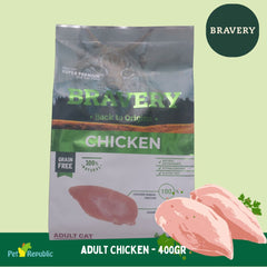 BRAVERY Makanan Kucing Adult Cat Chicken 400gr no type Tidak ada merek 