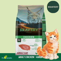 BRAVERY Makanan Kucing Adult Cat Chicken 400gr no type Tidak ada merek 