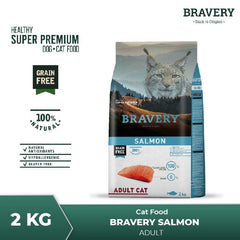 BRAVERY Makanan Kucing Cat SALMON 2kg no type Tidak ada merek 