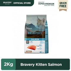 BRAVERY Makanan Kucing Kitten Salmon 2kg no type Tidak ada merek 