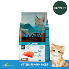 BRAVERY Makanan Kucing Kitten Salmon 400gr cat dry food Tidak ada merek 