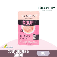 BRAVERY Makanan Kucing Soup Chicken Carrot 40g no type Bravery 