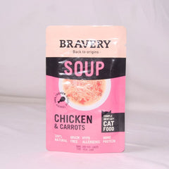 BRAVERY Makanan Kucing Soup Chicken Carrot 40g no type Bravery 