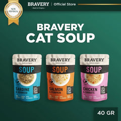 BRAVERY Makanan Kucing Soup Chicken Carrot 40g no type Bravery 