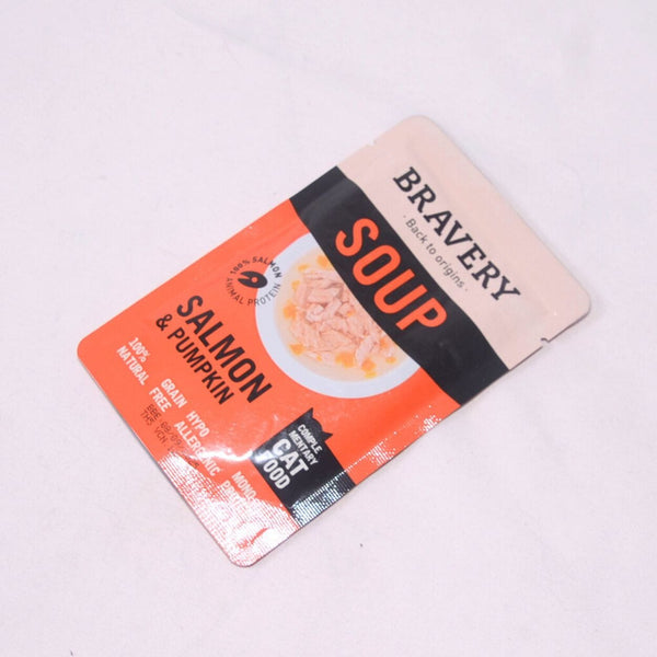BRAVERY Makanan Kucing Soup Salmon And Pumpkin 40g no type Bravery 