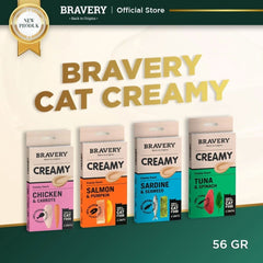BRAVERY Snack Kucing Creamy Sardine And Seaweed 15g x 4 pcs 60g no type Bravery 