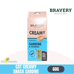 BRAVERY Snack Kucing Creamy Sardine And Seaweed 15g x 4 pcs 60g no type Bravery 