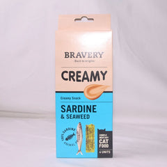 BRAVERY Snack Kucing Creamy Sardine And Seaweed 15g x 4 pcs 60g no type Bravery 
