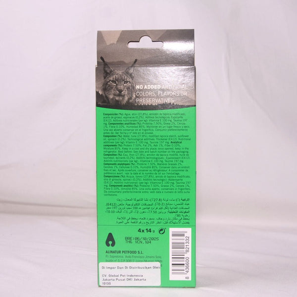 BRAVERY Snack Kucing Creamy Tuna And Spinach 15g x 4pcs 60g no type Tidak ada merek 