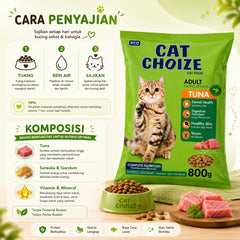 CATCHOIZE Makanan Kucing Adult Cat Tuna 800g Hobi & Koleksi > Perawatan Hewan > Makanan & Vitamin Hewan CAT CHOIZE 