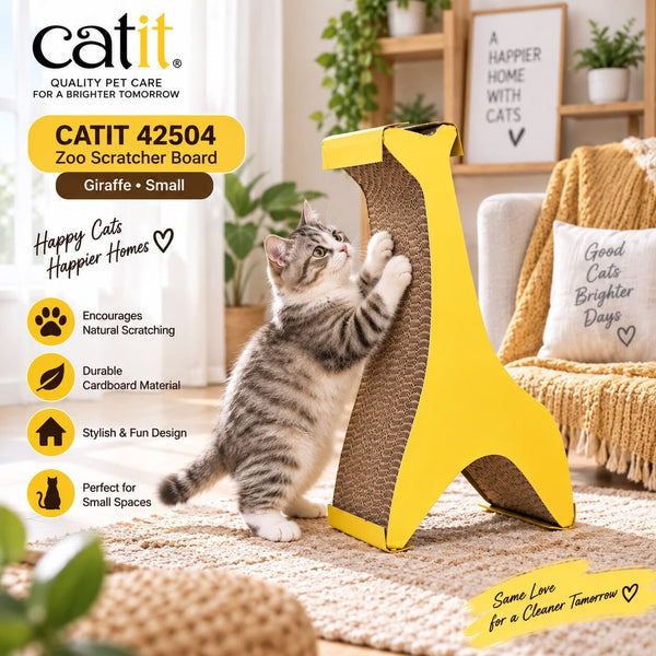 CATIT 42504 Mainan Kucing Zoo Scratcher Board Giraffe Small Cat Toy Cat It 