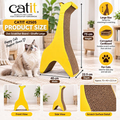 CATIT 42505 Mainan Kucing Zoo Scratcher Board Giraffe Large no type Cat It 