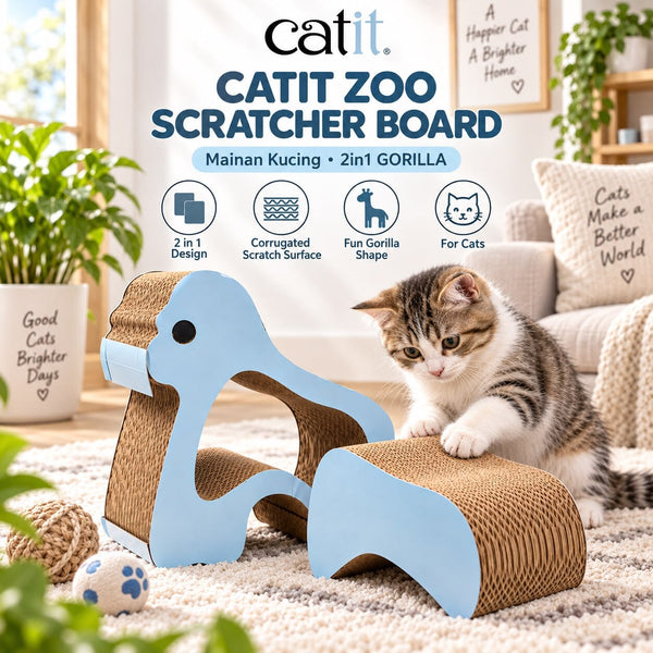 CATIT 42506 Mainan Kucing Zoo Scratcher Board 2in1 GORILLA no type Tidak ada merek 