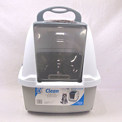CATIT 50702 Toilet Kucing Hooded Cat Pan White-Grey no type Tidak ada merek 