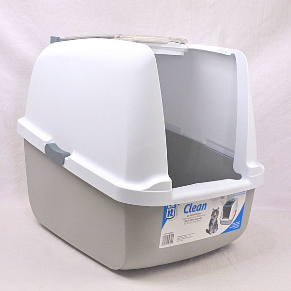 CATIT 50702 Toilet Kucing Hooded Cat Pan White-Grey no type Tidak ada merek 
