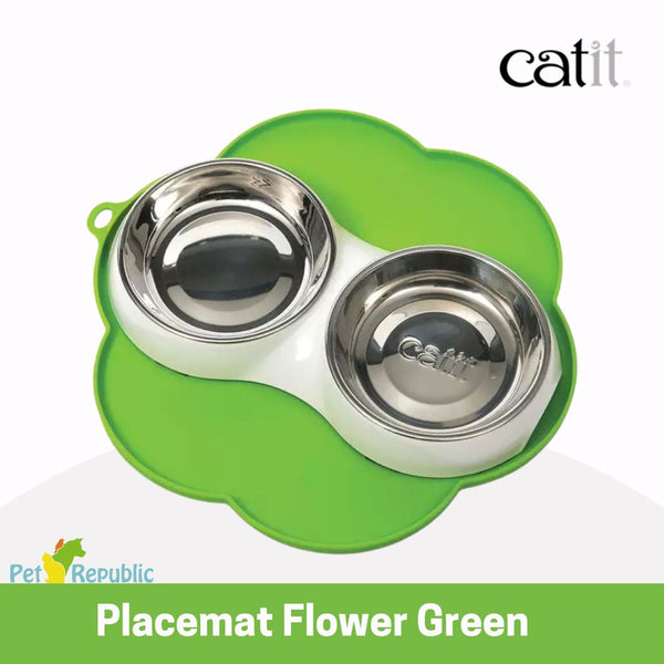 CATIT Flower Shape Placemat Green Medium no type Tidak ada merek 