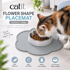 CATIT Flower Shape Placemat Grey Medium no type Tidak ada merek 