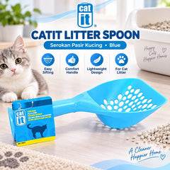 CATIT Serokan Pasir Kucing Litter Spoon Blue Cat Sanitation Pet Republic Indonesia 
