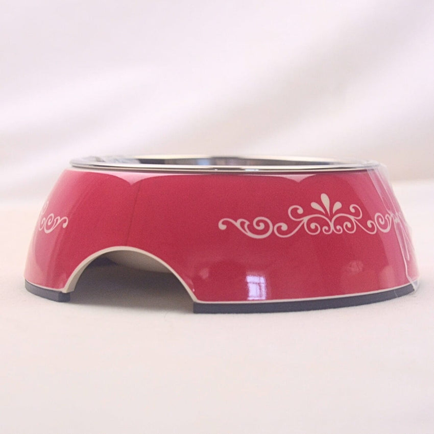 CATIT Tempat Makan 2in1 Stainless Style Bowl XSmall Red Swirl no type Tidak ada merek 