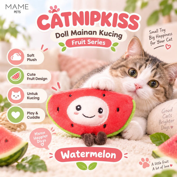 CATNIPKISS Doll Mainan Kucing Fruit Watermelon Hobi & Koleksi > Perawatan Hewan > Mainan Hewan Catnip Kiss 