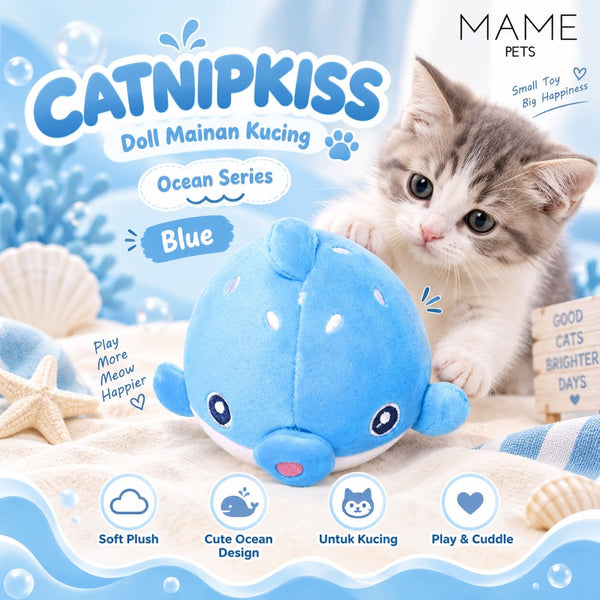 CATNIPKISS Doll Mainan Kucing Ocean Blue Cat Toy Catnip Kiss 