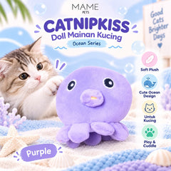 CATNIPKISS Doll Mainan Kucing Ocean Purple Cat Toy Catnip Kiss 
