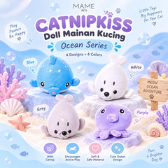 CATNIPKISS Doll Mainan Kucing Ocean White Cat Toy Tidak ada merek 