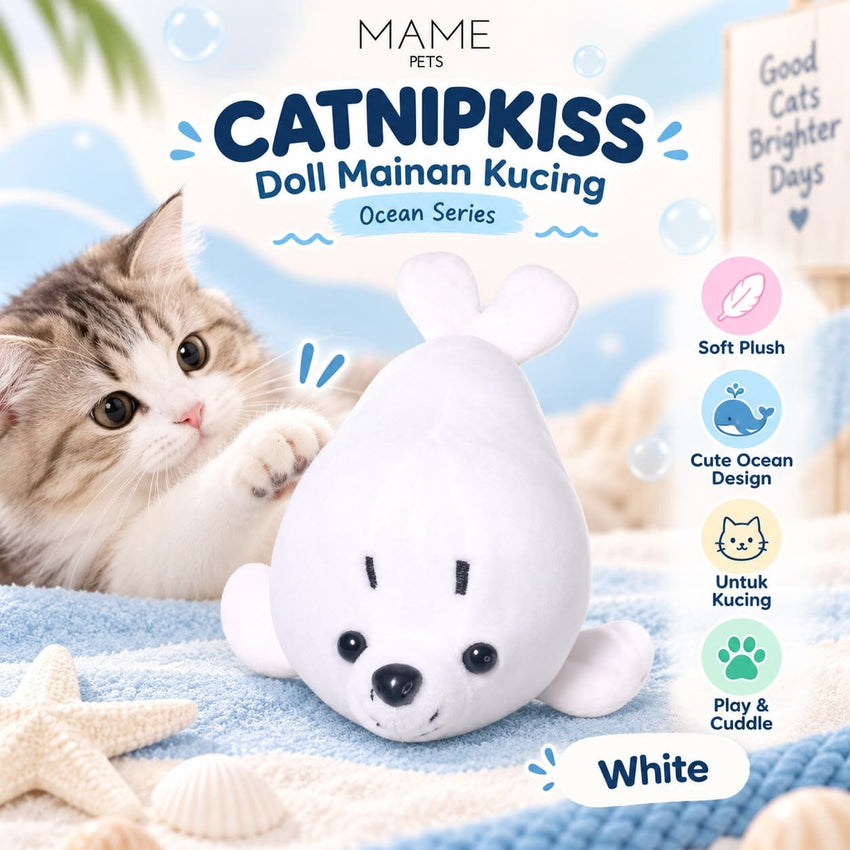 CATNIPKISS Doll Mainan Kucing Ocean White Cat Toy Tidak ada merek 