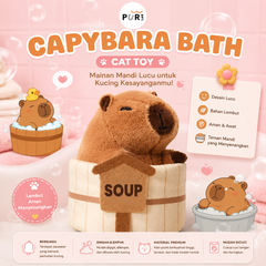 PURLAB Mainan Kucing Capybara Bath Cat Toy