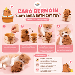 PURLAB Mainan Kucing Capybara Bath Cat Toy